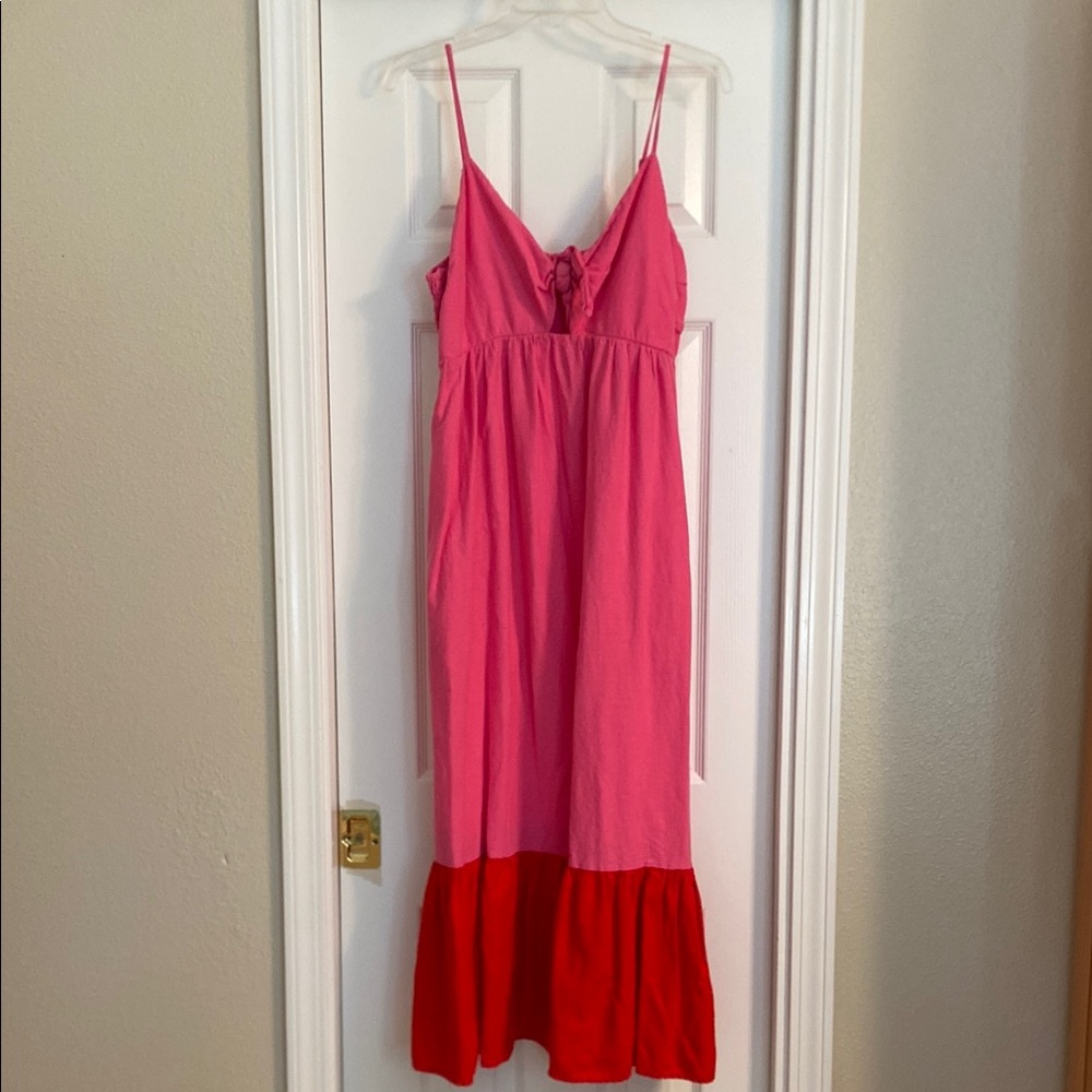 XL Tabitha Brown X Target Pink and Red Maxi Dress